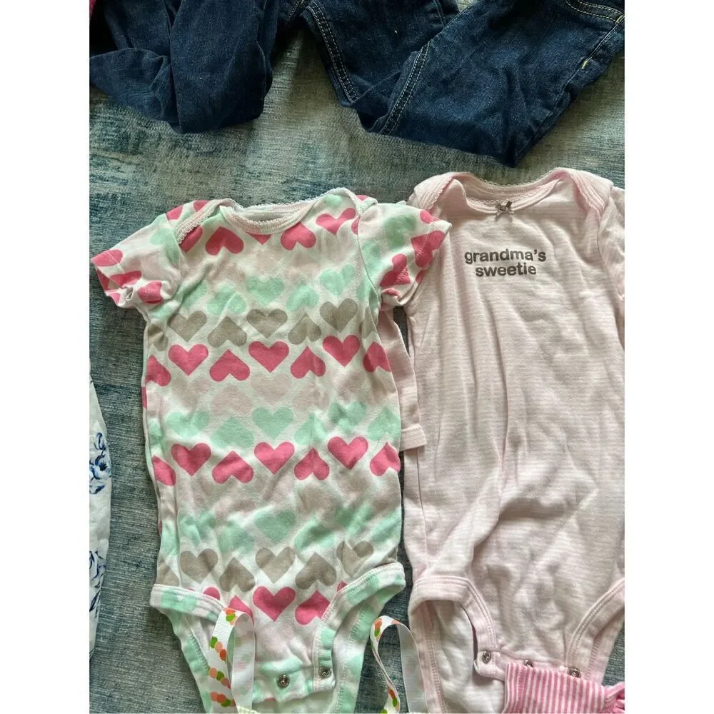 Carter's Girls Pants Dress Bodysuit 18 Month 9 Piece Lot